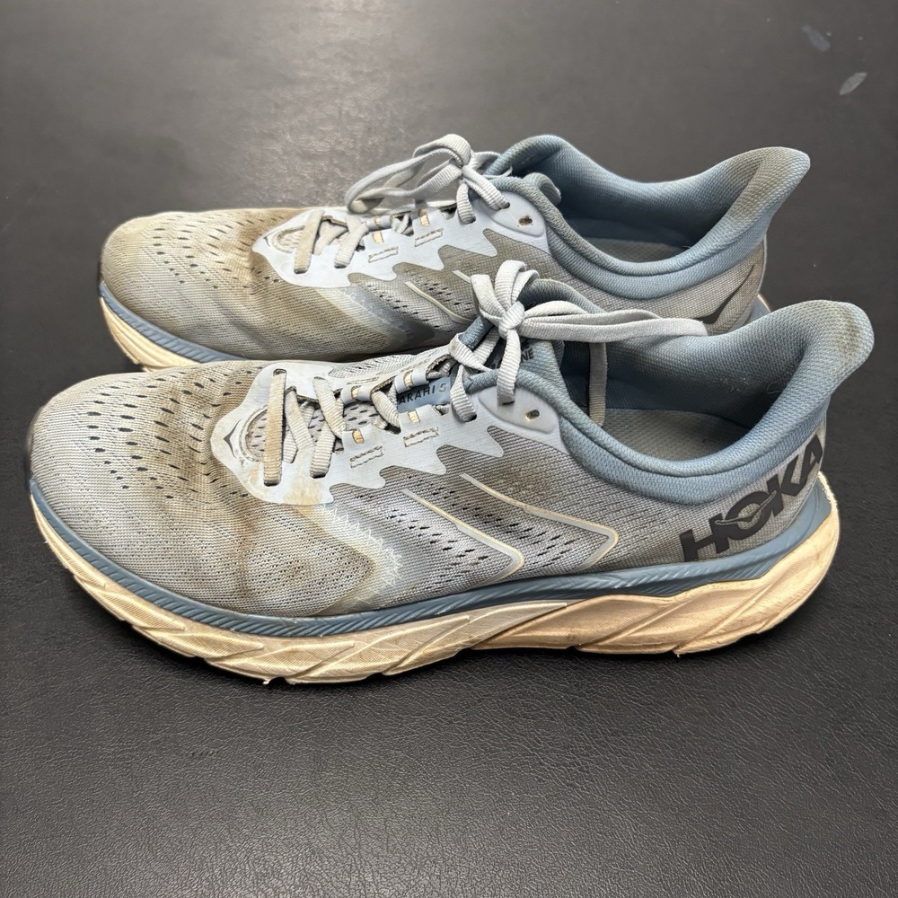 Hoka One One Arahi 5 Womens Running Shoes Gray‎ Comfort Athletic Sneakers 10.5B